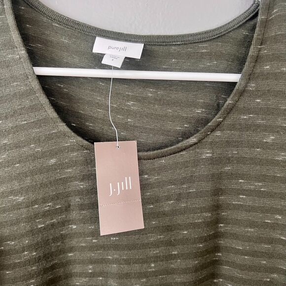 Pure Jill J.Jill NEW Garment Green Stripped Dress Size S NWT - Picture 7 of 10